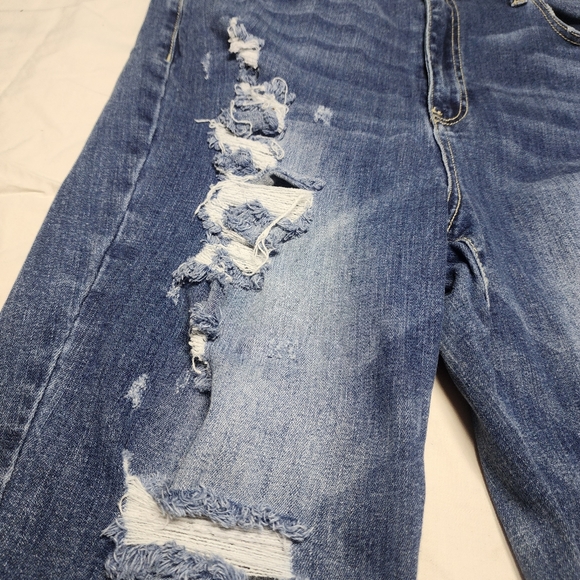 TRICOT sz 1X JEANS destroyed stretch fray - Picture 9 of 9